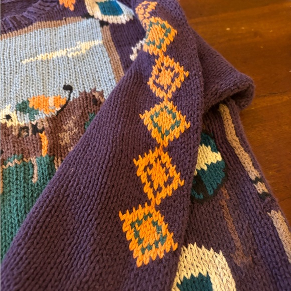 Vintage Woolrich Equestrian Polo Sweater Pullover Cotton Ramie Women’s Medium - Picture 3 of 10